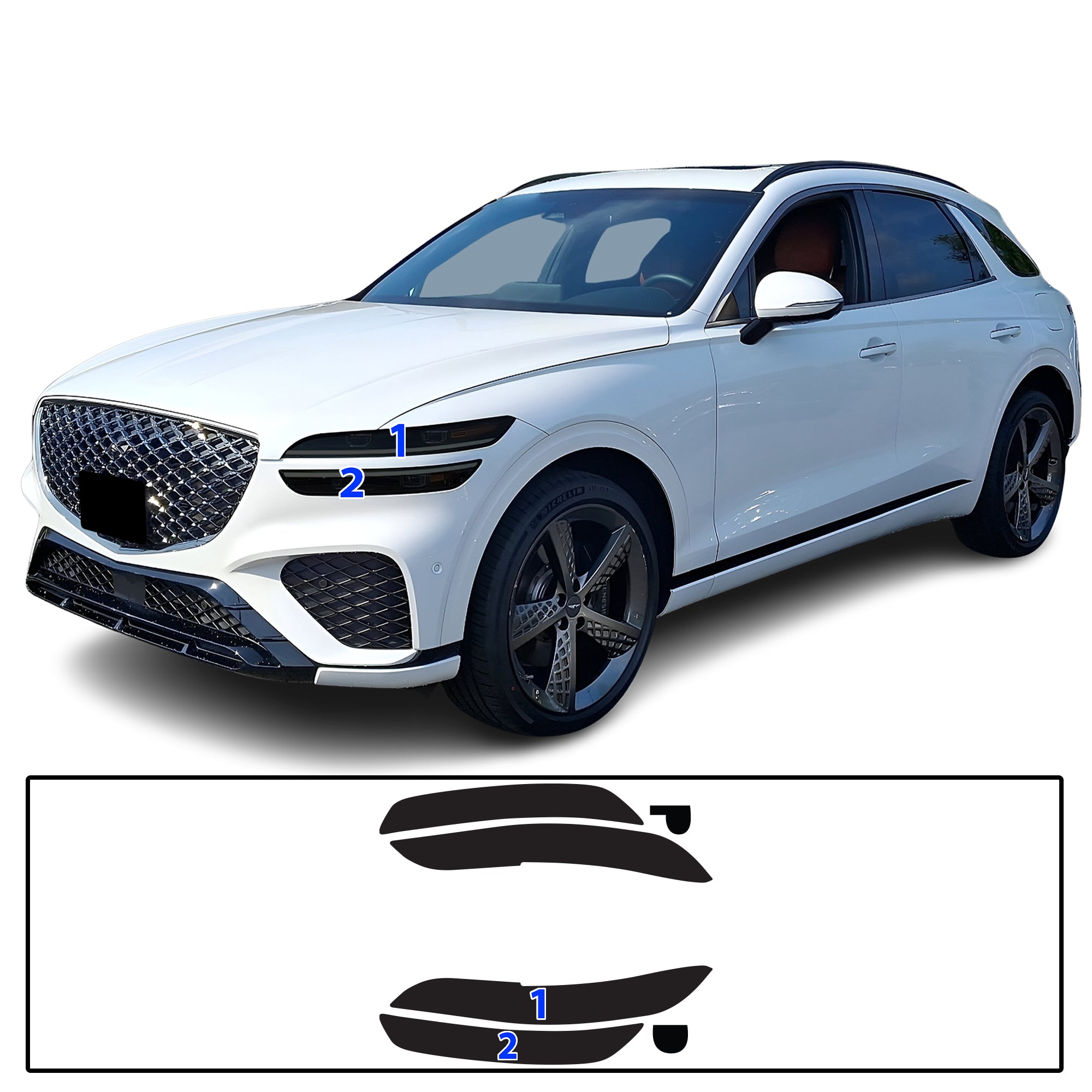 Full Headlight Taillight 2022–2026 Dark Smoke Headlight & Taillight Tint Kit – Precut Vinyl Lens Overlays