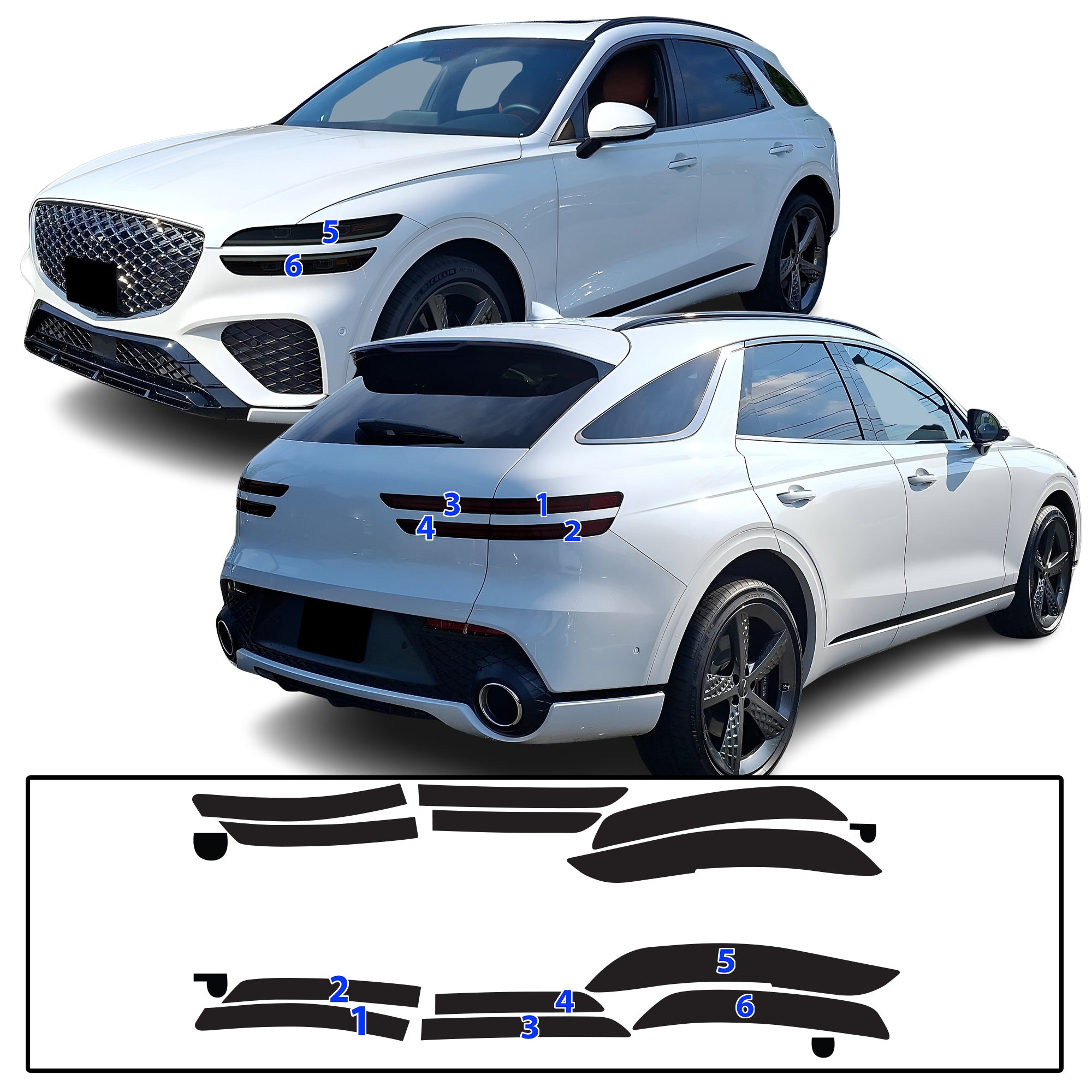 Full Headlight Taillight 2022–2026 Dark Smoke Headlight & Taillight Tint Kit – Precut Vinyl Lens Overlays