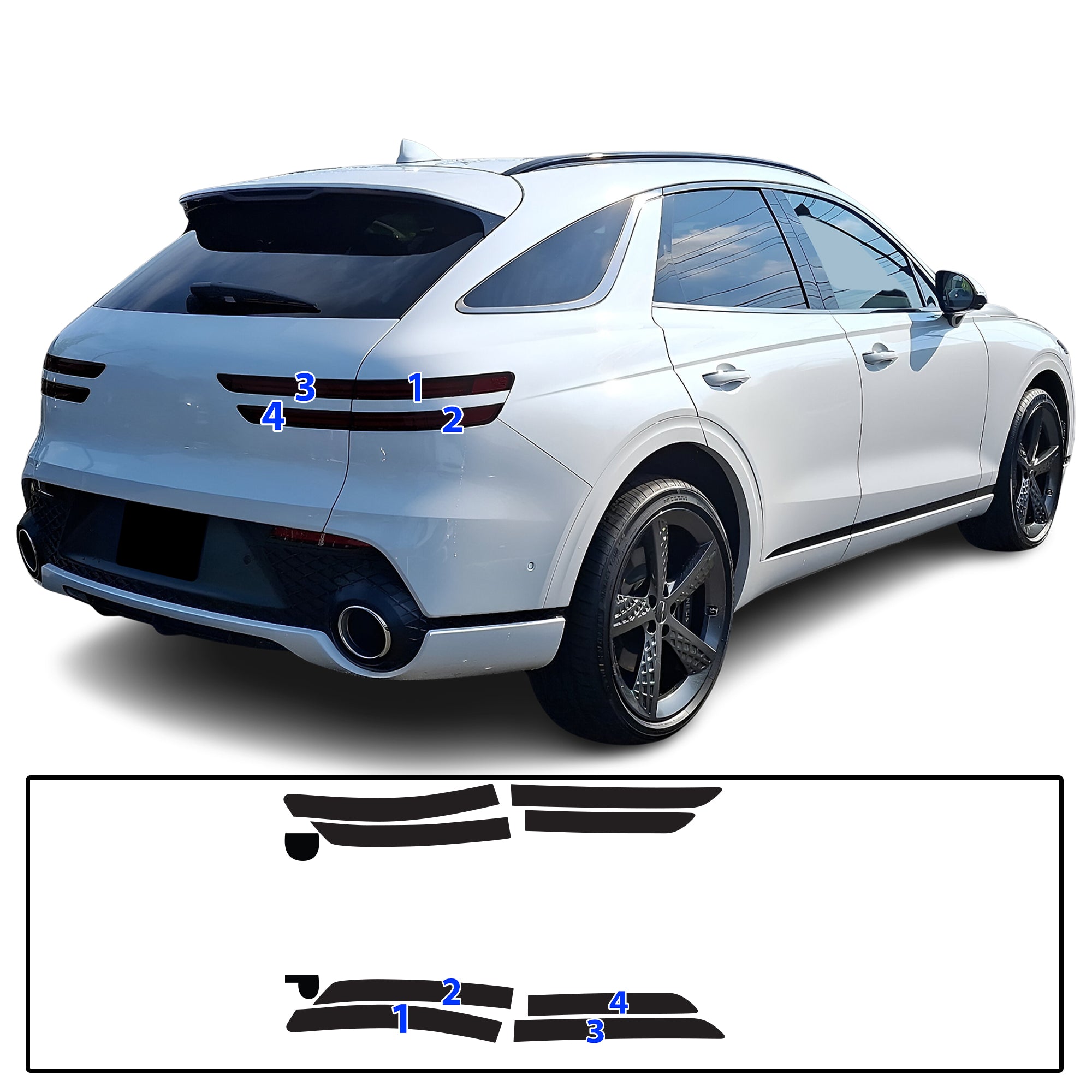Full Headlight Taillight 2022–2026 Dark Smoke Headlight & Taillight Tint Kit – Precut Vinyl Lens Overlays