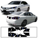 Full Headlight Taillight Precut Smoked PPF Tint Kit Film Overlay Fits Honda Accord 2016-2017
