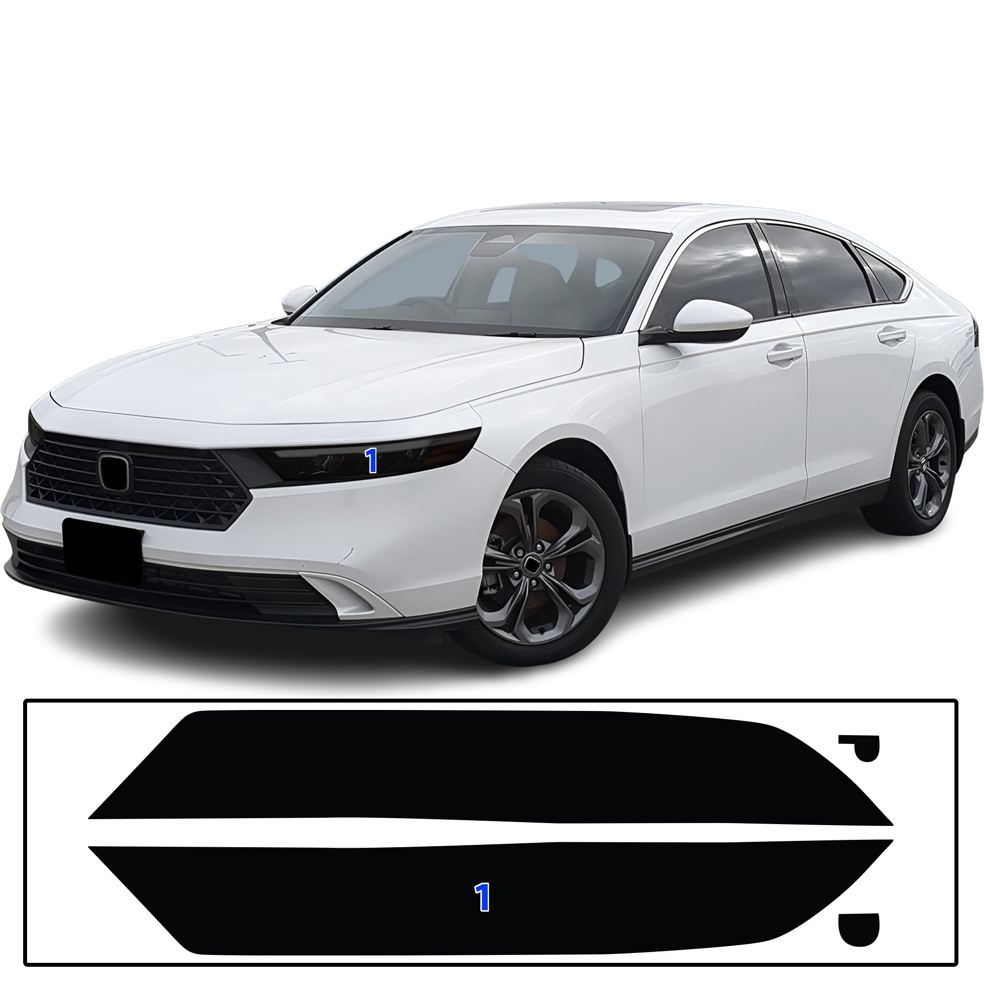 Honda Accord Sedan 2023–2026 Dark Smoke Headlight & Taillight Tint Kit – Precut Vinyl Lens Overlays