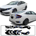 Full Headlight Taillight Precut Smoked PPF Tint Kit Film Overlay Fits Honda Civic 2016-2021