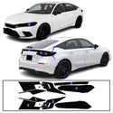 HeadLight Reverse Light Reflector Taillight Smoke Tint Overlay Fits Honda Civic Sedan Hatchback 2022-2025