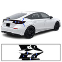 HeadLight Reverse Light Reflector Taillight Smoke Tint Overlay Fits Honda Civic Sedan Hatchback 2022-2025