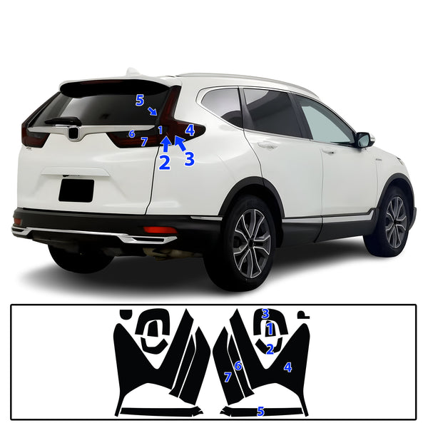 Full Headlight Taillight Precut Smoked PPF Tint Kit Film Overlay Fits Honda CR-V 2020-2022