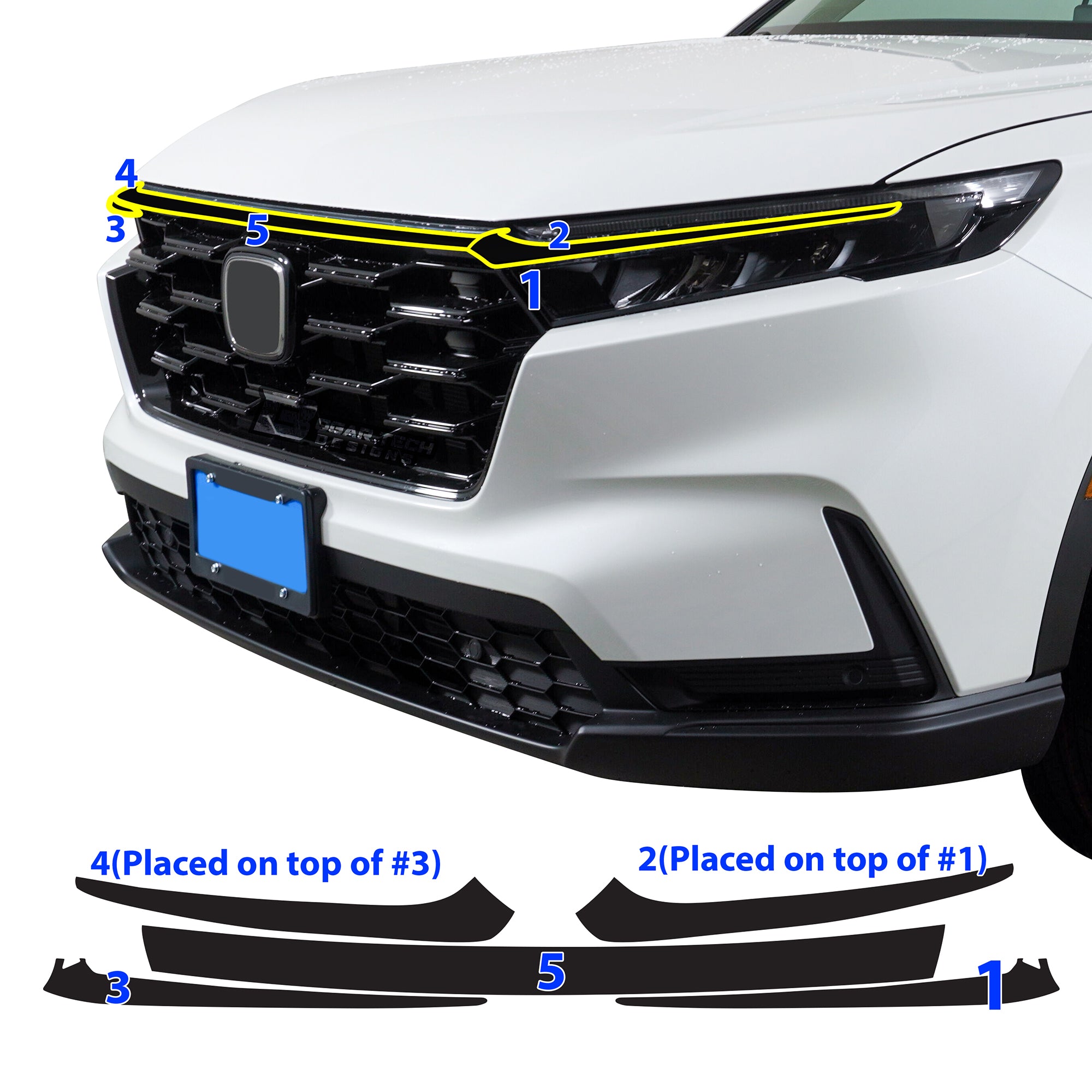 Honda CR-V 2023-2026 Blackout Chrome Delete Kit - Precut Gloss Black Vinyl Overlays