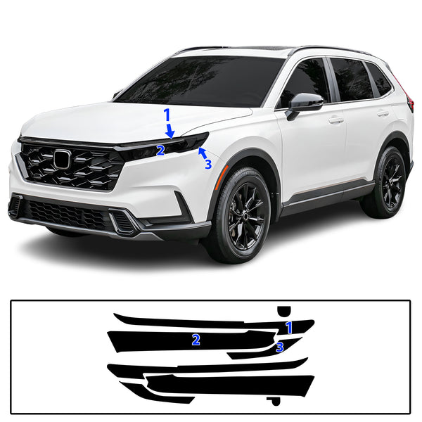 Full Headlight Taillight Precut Smoked PPF Tint Kit Film Overlay Fits Honda CR-V 2023-2025