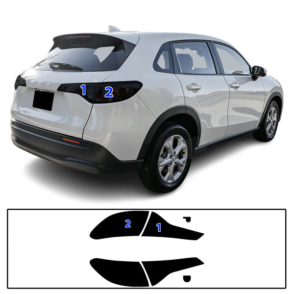 Full Headlight Taillight Precut Smoked PPF Tint Kit Film Overlay Fits Honda HR-V 2023-2025
