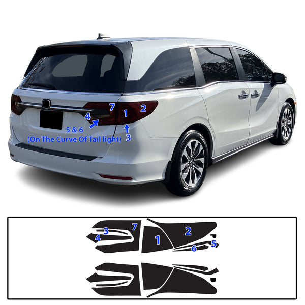 Full Headlight Taillight Precut Smoked PPF Tint Kit Film Overlay Fits Honda Odyssey 2021-2026