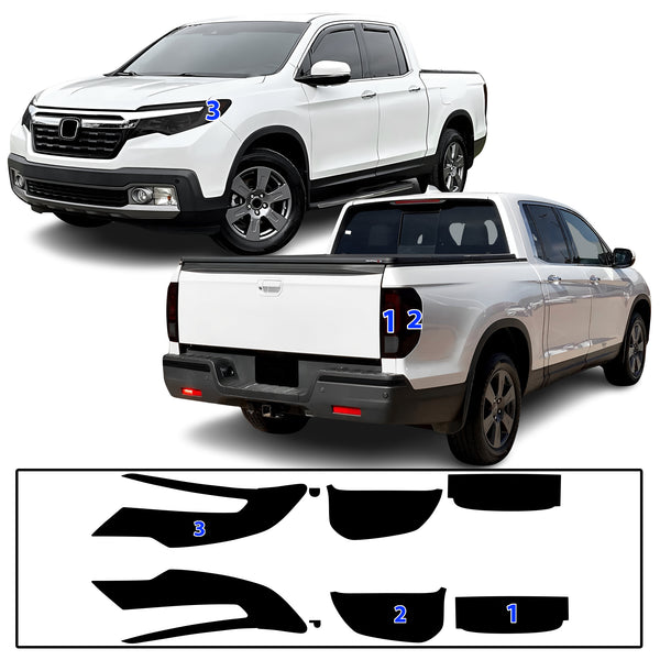 Full Headlight Taillight Precut Smoked PPF Tint Kit Film Overlay Fits Honda Ridgeline 2017-2025