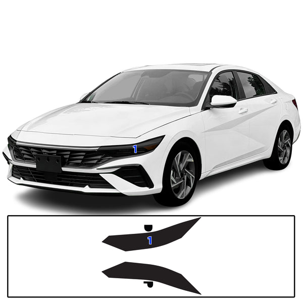 Full Headlight Taillight Precut Smoked PPF Tint Kit Film Overlay Fits Hyundai Elantra 2021-2025