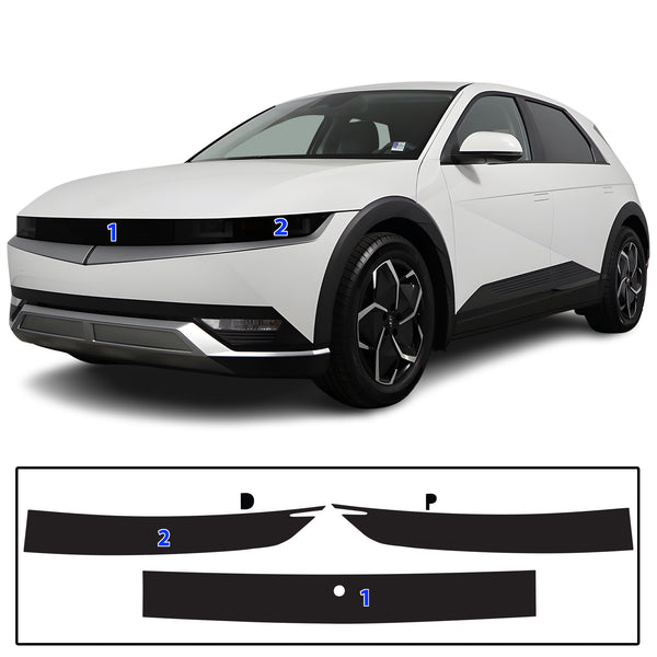Full Headlight Taillight Precut Smoked PPF Tint Kit Film Overlay Fits Hyundai Ioniq 5 2022 2023