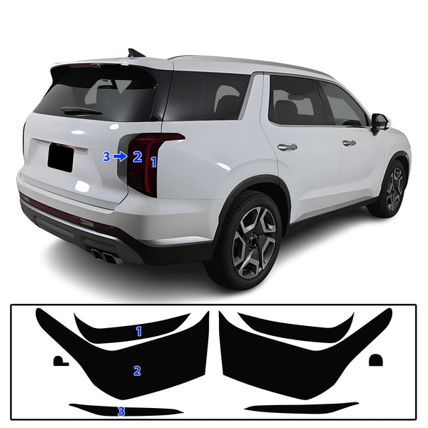 Full Headlight Taillight Precut Smoked PPF Tint Kit Film Overlay Fits Hyundai Palisade 2020-2025