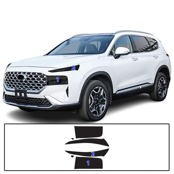 Full Headlight Taillight Precut Smoked PPF Tint Kit Film Overlay Fits Hyundai Santa Fe 2021-2023