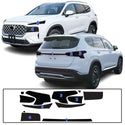 Full Headlight Taillight Precut Smoked PPF Tint Kit Film Overlay Fits Hyundai Santa Fe 2021-2023