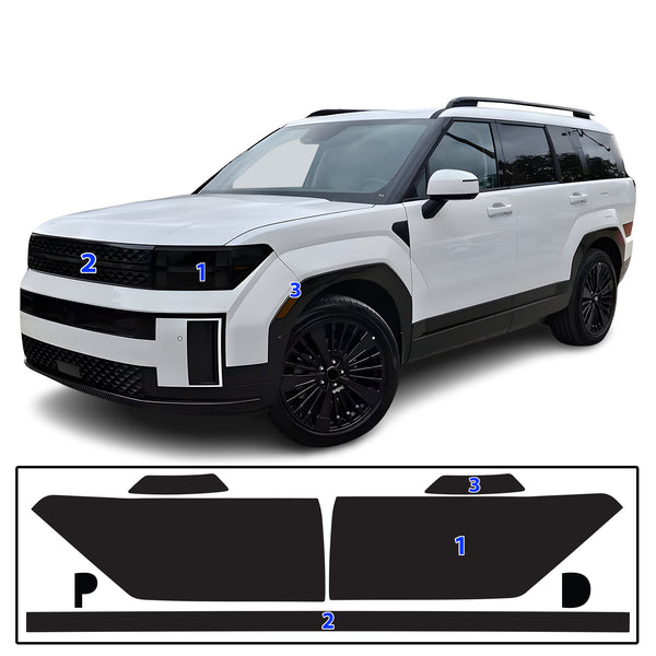 Fits Hyundai Santa Fe 2024-2026 Full Headlight Taillight Precut Smoked PPF Tint Kit Film Overlay