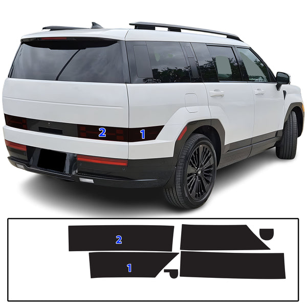 Fits Hyundai Santa Fe 2024-2026 Full Headlight Taillight Precut Smoked PPF Tint Kit Film Overlay