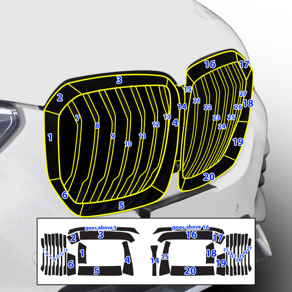 Vinyl Chrome Delete Blackout Decal Stickers Overlay Film Fits BMW X5 2019-2025