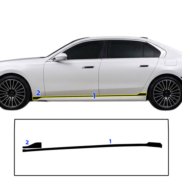 BMW 7 Series 2023-2026 Blackout Chrome Delete Kit – Precut Gloss Black Vinyl Overlays