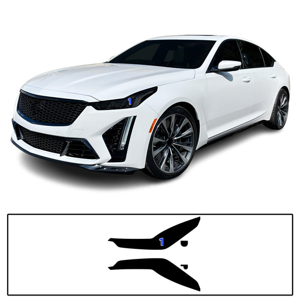 Fits Cadillac CT5 2020-2024 Full Headlight Taillight Precut Smoked PPF Tint Kit Film Overlay