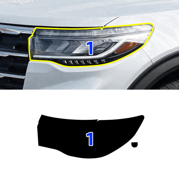 Fits Ford Explorer 2025-2026 Full Headlight Taillight Precut Smoked PPF Tint Kit Film Overlay