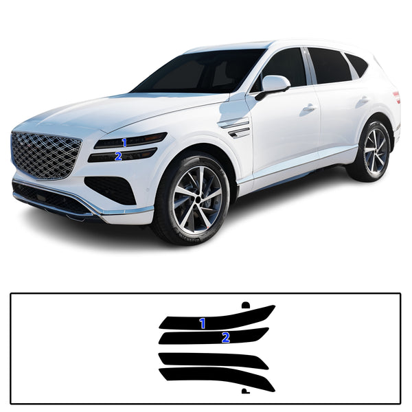 Genesis GV80 SUV 2021-2026 Dark Smoke Headlight & Taillight Tint Kit – Precut Vinyl Lens Overlays Film