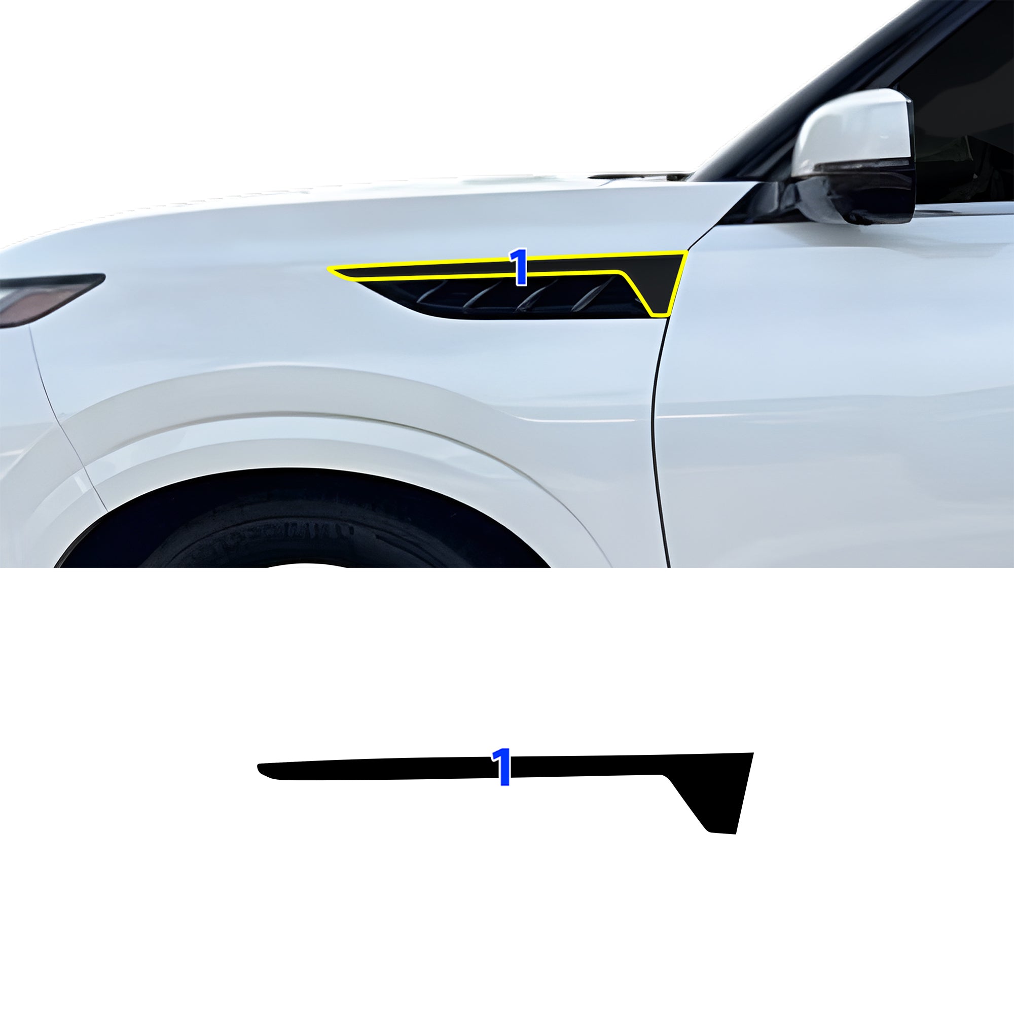 Fits Infiniti QX80 2025-2026 Blackout Chrome Delete Kit – Precut Gloss Black Vinyl Overlays Film