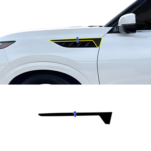 Fits Infiniti QX80 2025-2027 Vinyl Chrome Delete Grille Blackout Decal Stickers Overlay Film