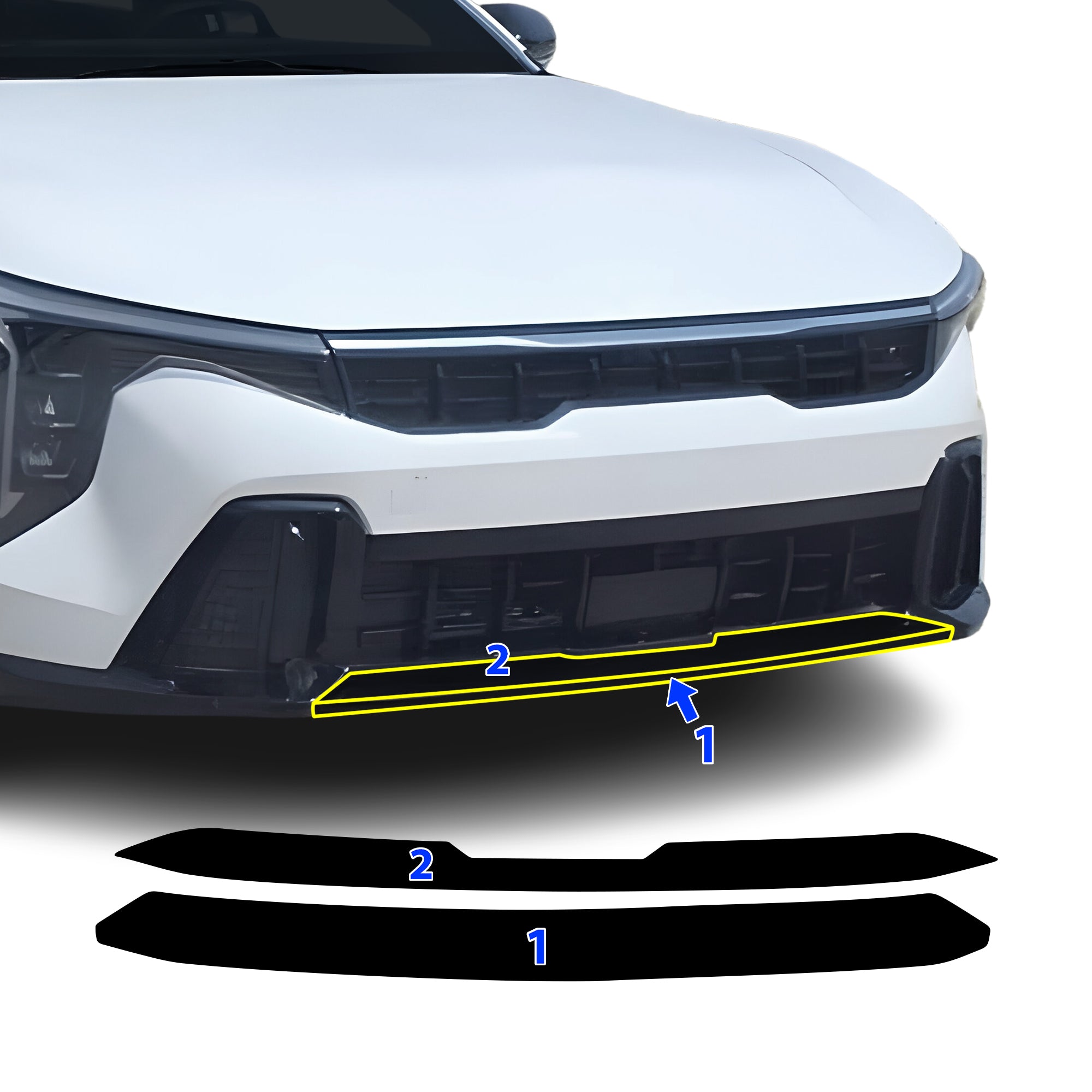 Kia K4 GT-Line 2024-2026 Blackout Chrome Delete Kit – Precut Gloss Black Vinyl Overlays