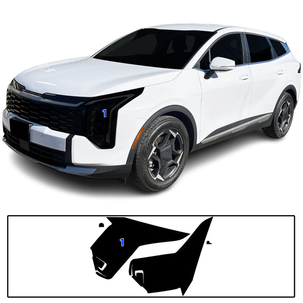KIA Sportage 2026–2027 Dark Smoke Headlight & Taillight Tint Kit – Precut Vinyl Lens Overlays