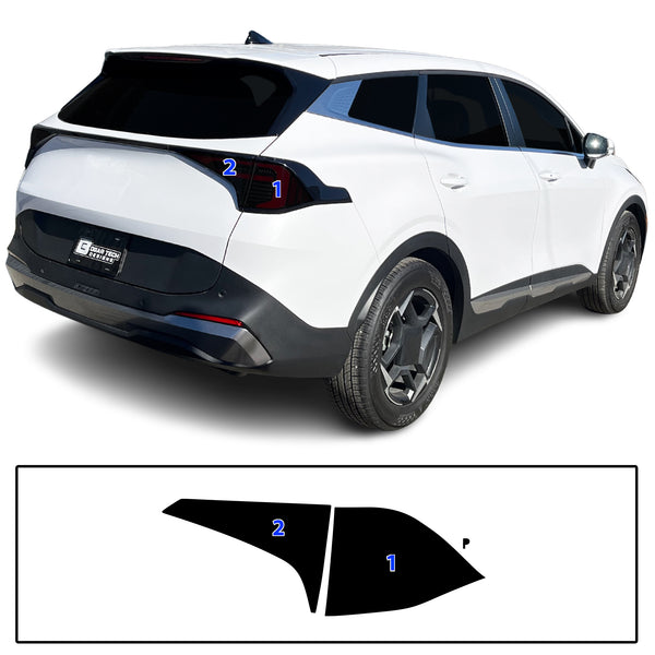 KIA Sportage 2026–2027 Dark Smoke Headlight & Taillight Tint Kit – Precut Vinyl Lens Overlays