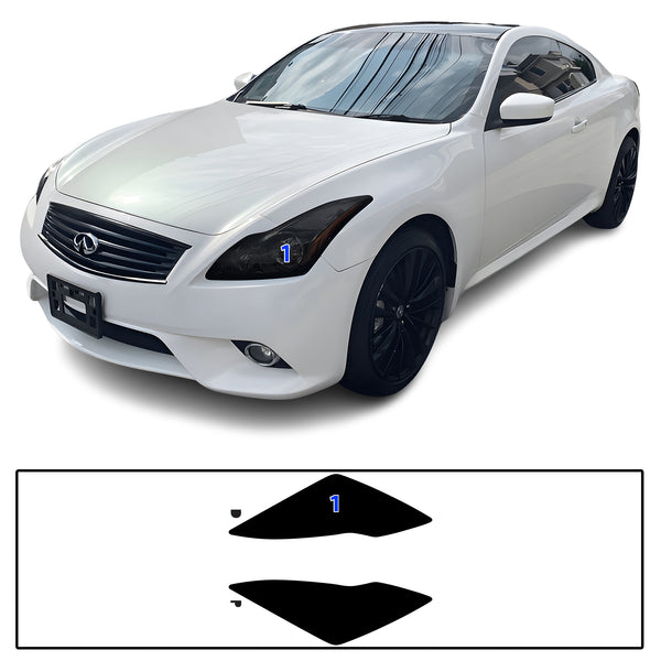 Full Headlight Taillight Precut Smoked PPF Tint Kit Film Overlay Fits Infiniti G37 2008-2013