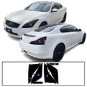Full Headlight Taillight Precut Smoked PPF Tint Kit Film Overlay Fits Infiniti G37 2008-2013