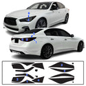 Full Headlight Taillight Precut Smoked PPF Tint Kit Film Overlay Fits Infiniti Q50 2018-2024
