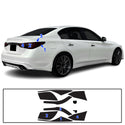 Full Headlight Taillight Precut Smoked PPF Tint Kit Film Overlay Fits Infiniti Q50 2018-2024