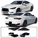 Full Headlight Taillight Precut Smoked PPF Tint Kit Film Overlay Fits Infiniti Q60 2017-2022