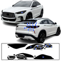Full Headlight Taillight Precut Smoked PPF Tint Kit Film Overlay Fits Infiniti QX55 2022-2024