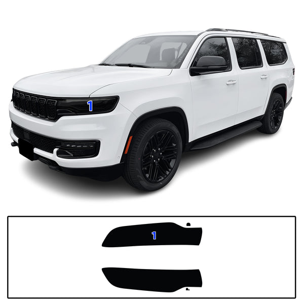 Full Headlight Taillight Precut Smoked PPF Tint Kit Overlay Film Fits Jeep Wagoneer 2020-2025