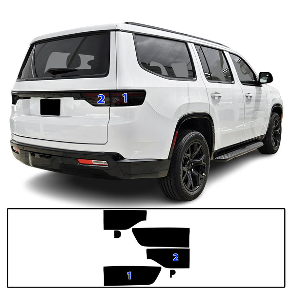 Full Headlight Taillight Precut Smoked PPF Tint Kit Overlay Film Fits Jeep Wagoneer 2020-2025