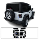 Amber Delete Taillight Precut Smoked PPF Tint Kit Film Overlay Fits Jeep Wrangler JL 2018-2025