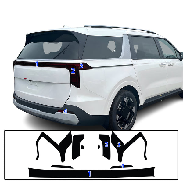 Fits Kia Carnival 2025-2026 Full Headlight Taillight Precut Smoked PPF Tint Kit Film Overlay