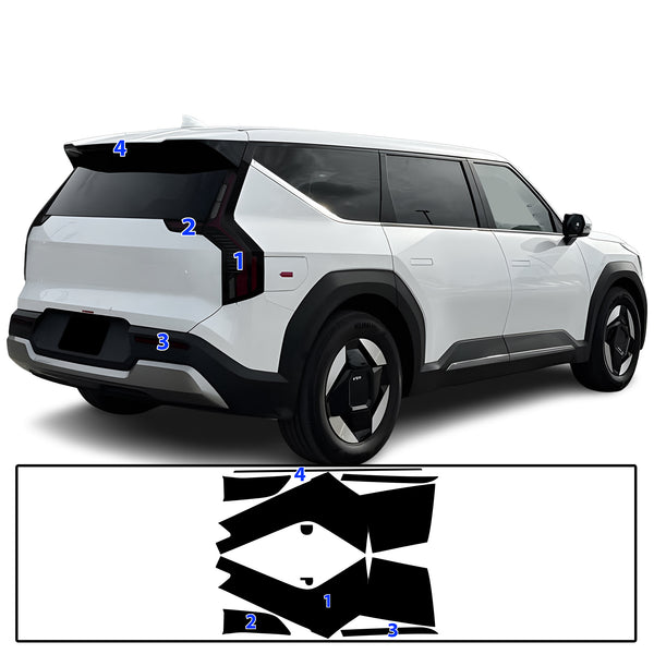 Fits Kia Ev9 2024-2026 Full Headlight Taillight Precut Smoked PPF Tint Kit Film Overlay