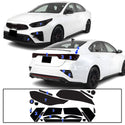 Full Headlight Taillight Precut Smoked PPF Tint Kit Film Overlay Fits Kia Forte 2019-2021