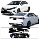 Full Headlight Taillight Precut Smoked PPF Tint Kit Film Overlay Fits Kia Forte 2019-2024
