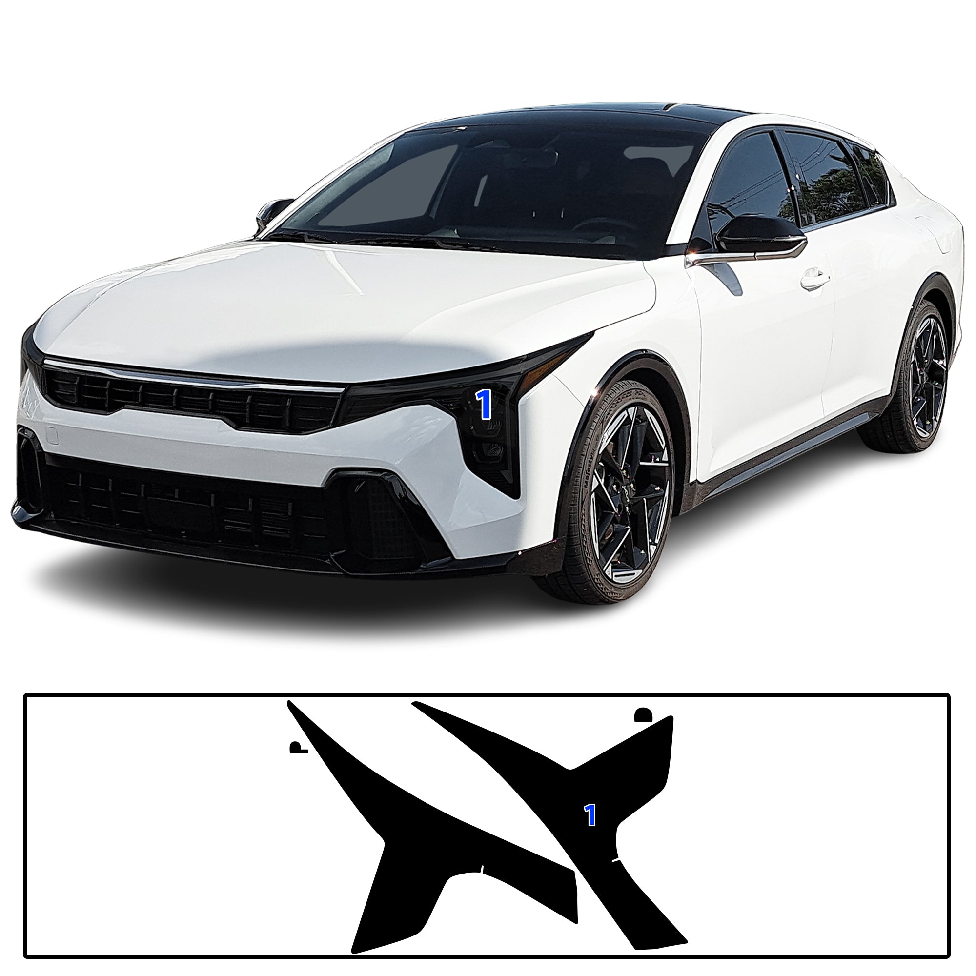 Fits KIA K4 2025+ Full Headlight Taillight Precut Smoked PPF Tint Kit Film Overlay 2025-2026