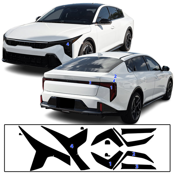 Fits KIA K4 2025+ Full Headlight Taillight Precut Smoked PPF Tint Kit Film Overlay 2025-2026