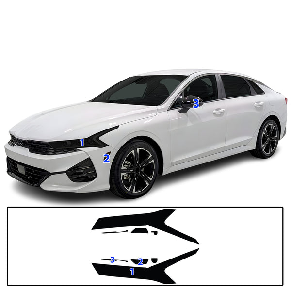 Headlight Taillight Precut Smoked PPF Tint Kit Film Overlay Fits Kia K5 2021-2024