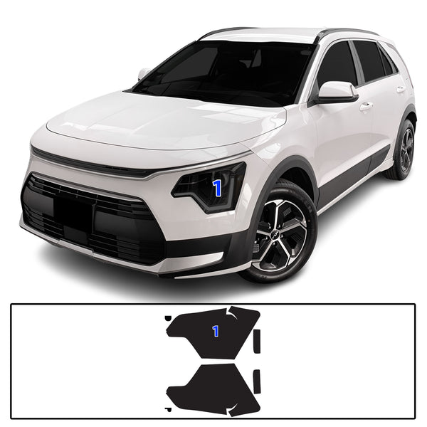 Full Headlight Taillight Precut Smoked PPF Tint Kit Film Overlay Fits Kia Niro 2023-2025