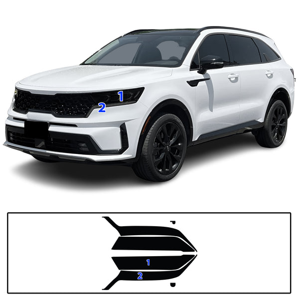 Full Headlight Taillight Precut Smoked PPF Tint Kit Film Overlay Fits Kia Sorento 2021-2023