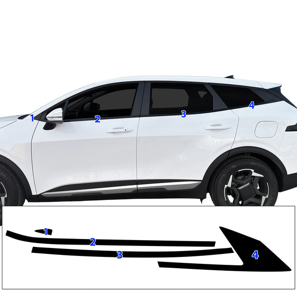 Kia Sportage 2023-2026 Blackout Chrome Delete Kit - Precut Gloss Black Vinyl Overlays